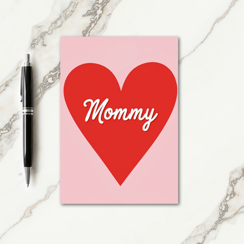 Crimson Heart Mommy Card