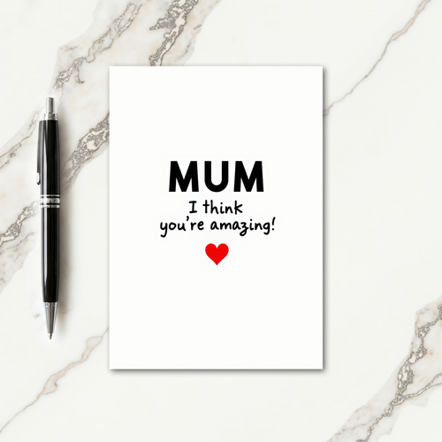 Crimson Heart Mothers Day Card
