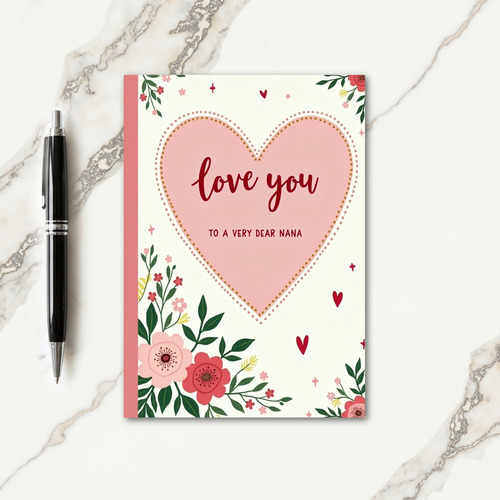 Crimson Heart Nana Card