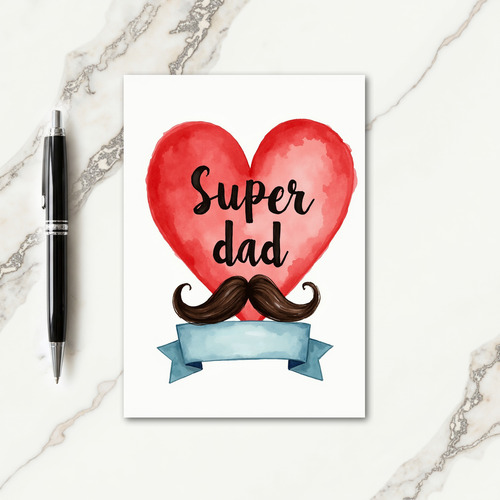 Crimson Heart Sweet Fathers Day Card