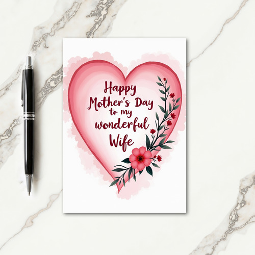 Crimson Heartfelt Mother Card
