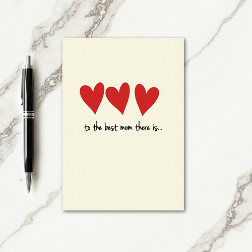 Crimson Hearts Best Mom Card