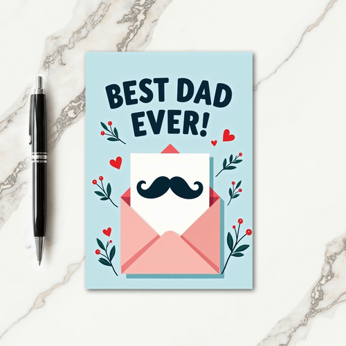 Crimson Hearts Fathers Day Card