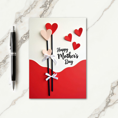 Crimson Hearts Love Celebration Card