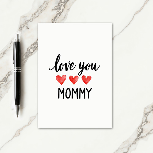 Crimson Hearts Mommy Love Card