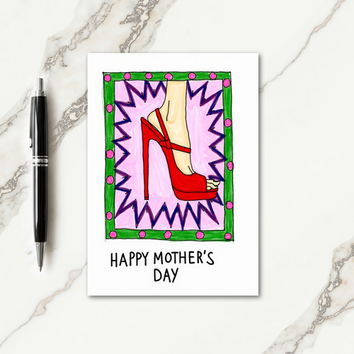 Crimson Heel Mothers Day Card