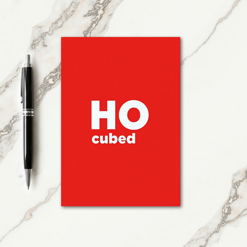 Crimson Ho Cubed Holiday Card