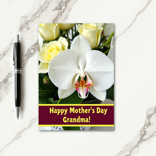 Crimson Inscription Mothers Day Card