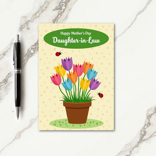 Crimson Insects Mothers Card