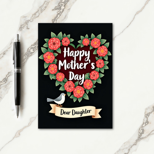Crimson Interior Mothers Day Card