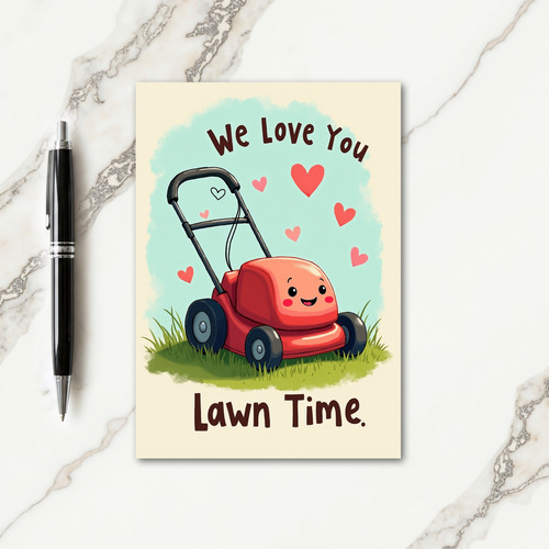 Crimson Lawn Time Fathers Day Card