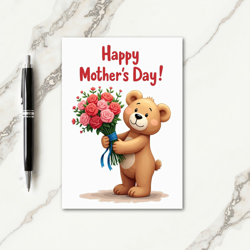 Crimson Letter Mothers Day Card