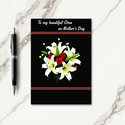 Crimson Lines Mothers Day Card