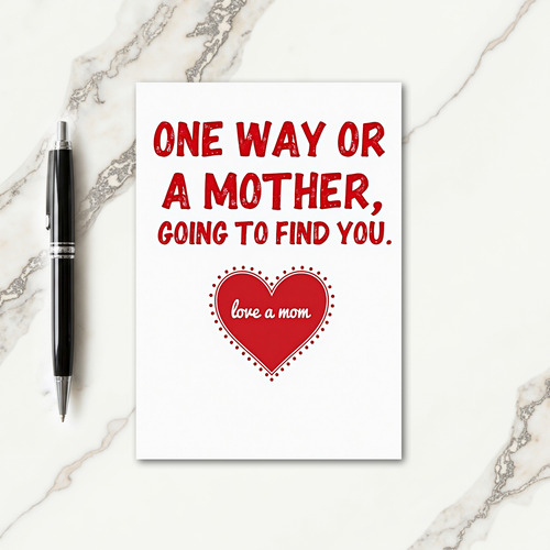 Crimson Love A Mom Mothers Day Card