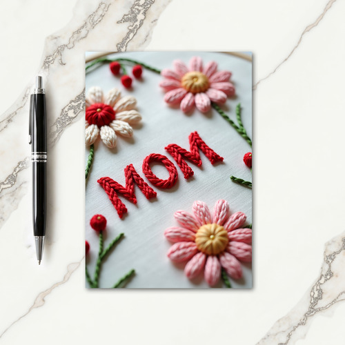 Crimson Love Braided Mothers Day Card