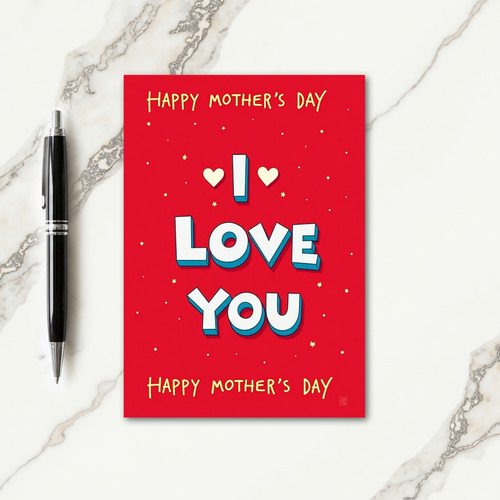 Crimson Love Mothers Day Card