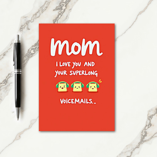Crimson Mom Audio Message Card