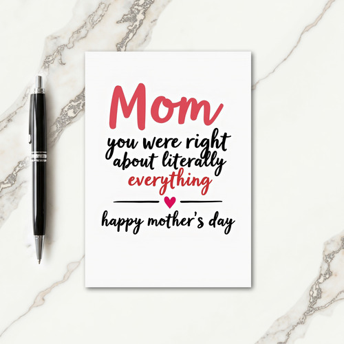 Crimson Mom Everything Card