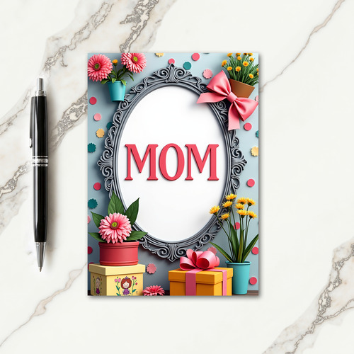 Crimson Mom Floral Mothers Day Card