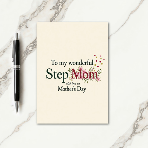 Crimson Mom Mothers Day Card