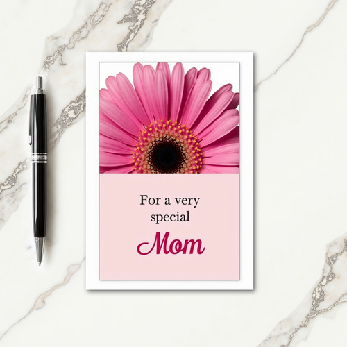 Crimson Mom Script Mothers Day Card