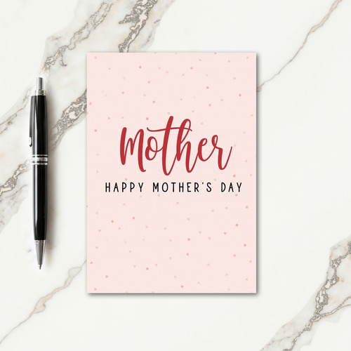 Crimson Mother Floral Day Card