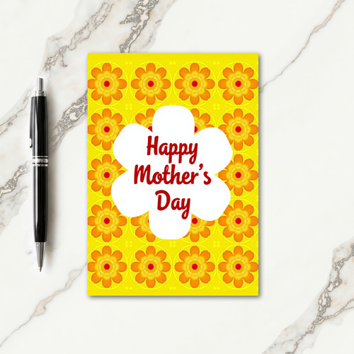 Crimson Mother Floral Design Card