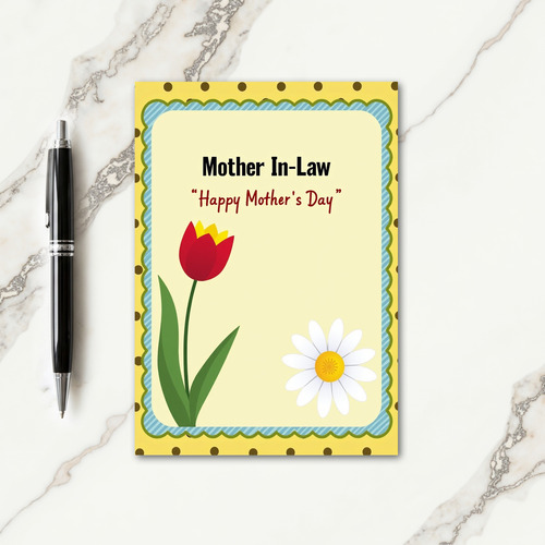 Crimson Mother Inlaw Card