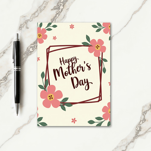 Crimson Mothers Day Art Card