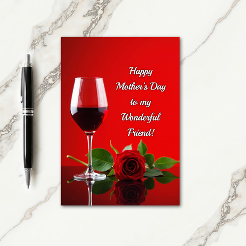 Crimson Mothers Day Blossom Card