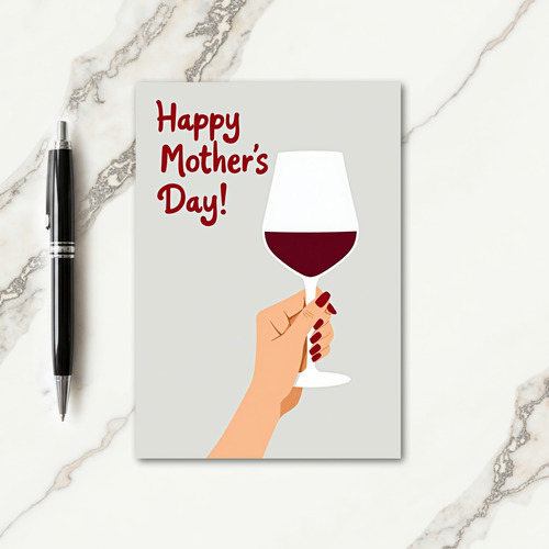 Crimson Mothers Day Card