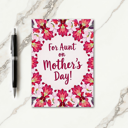 Crimson Mothers Day Floral Card