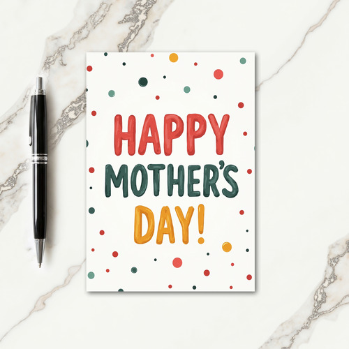 Crimson Mothers Day Message Card