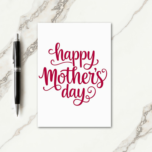 Crimson Mothers Day Script Card