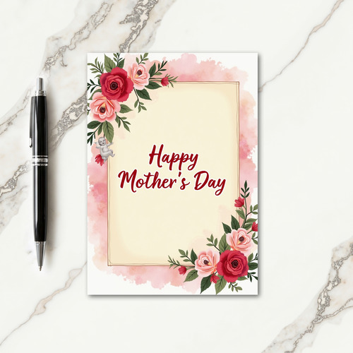 Crimson Mothers Day Sketch Card