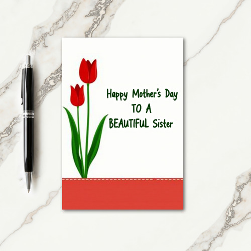 Crimson Mothers Day Stitch Card