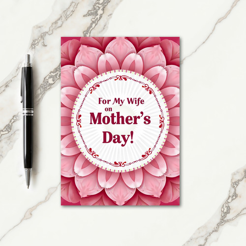 Crimson Mothers Day Wife Card