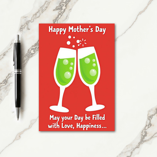 Crimson Mothers Day Wishes Card