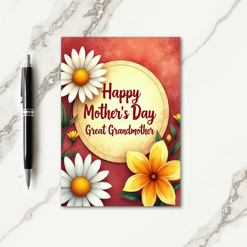 Crimson Mothers Love Burst Card