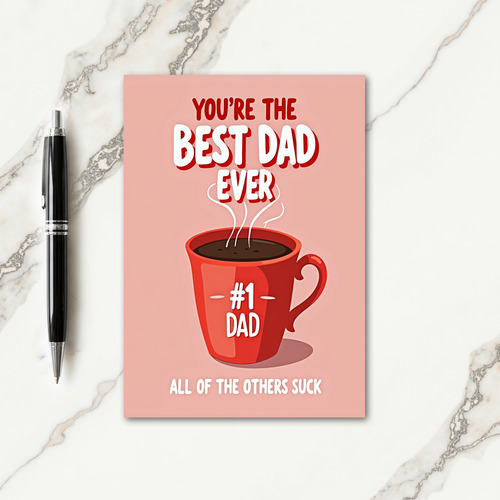 Crimson Mug Best Dad Ever Card