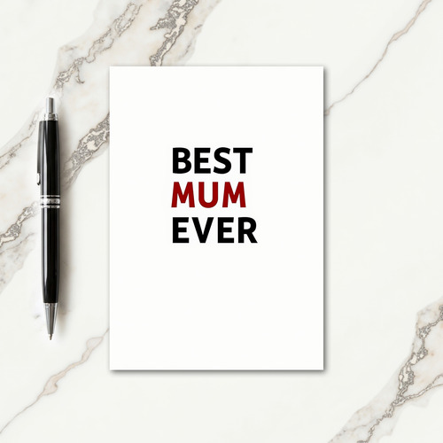Crimson Mum Best Ever Card