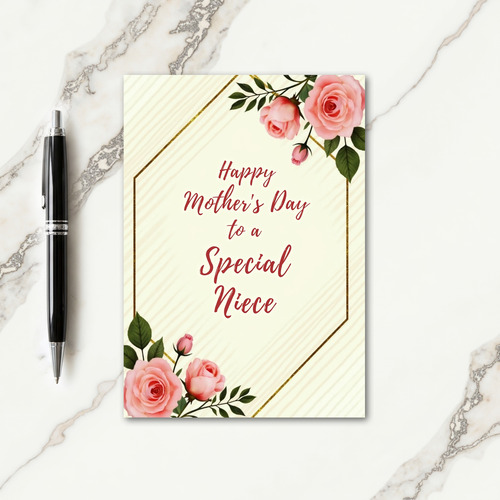 Crimson Niece Mothers Day Card