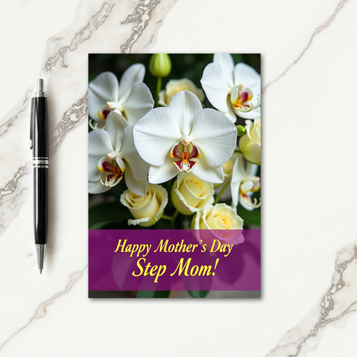 Crimson Orchid Mothers Day Card