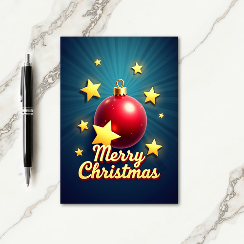 Crimson Ornament Card