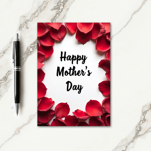 Crimson Petal Mothers Day Card