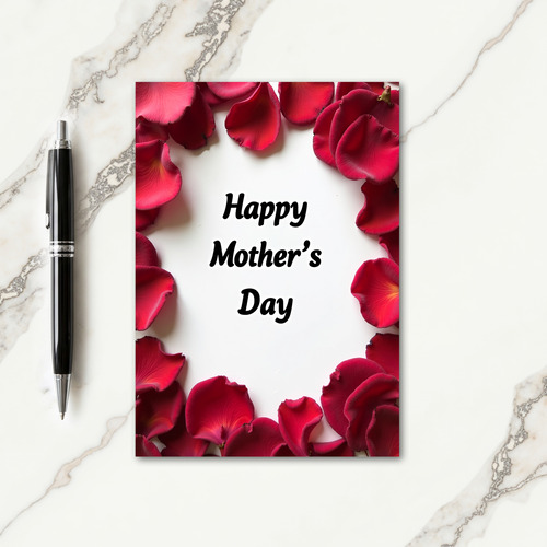 Crimson Petals Mothers Day Card