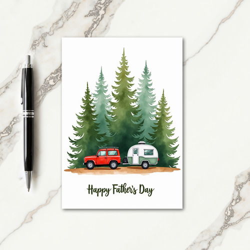 Crimson Road Trip Fathers Day Card