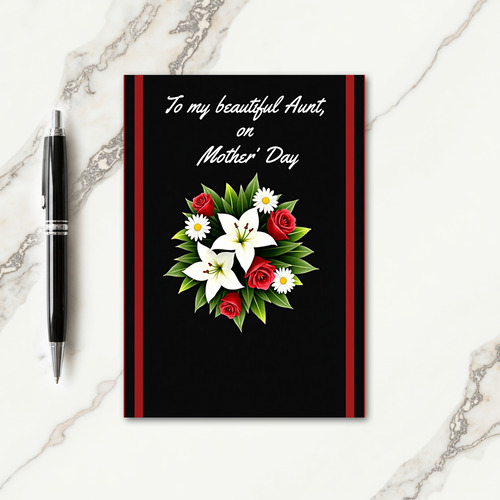 Crimson Rose Aunts Day Card