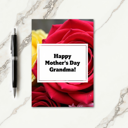 Crimson Rose Message Card