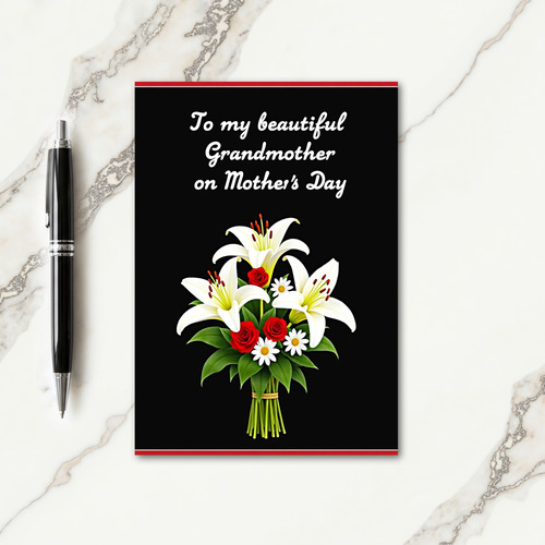 Crimson Roses Moms Day Card